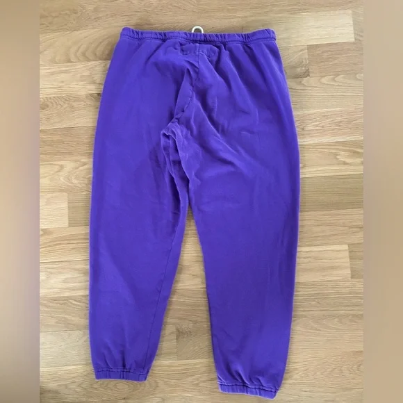Purple Free City Sweatpants with Orange Bird Logo Size XL - Picture 3 of 7